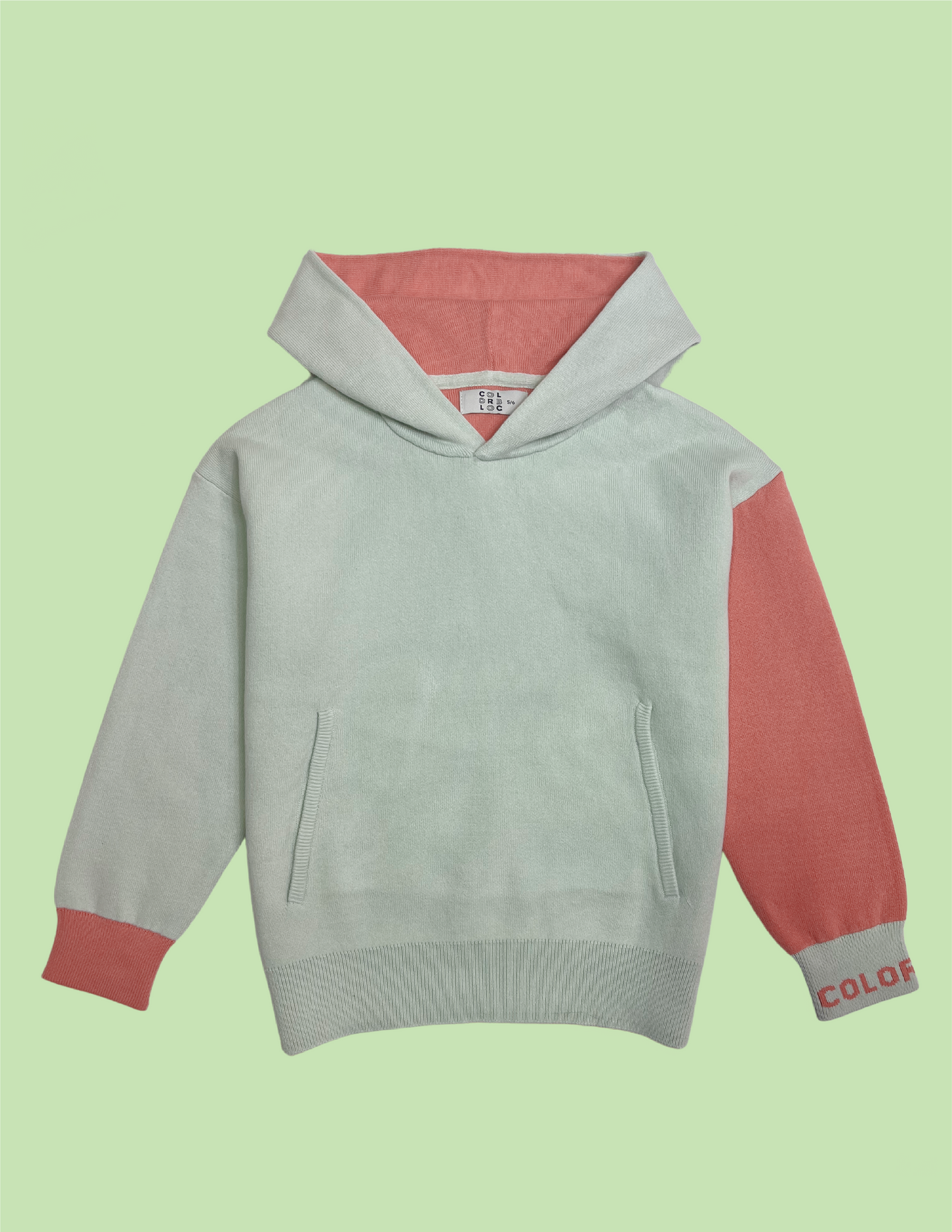 LITTLE HOODIE: Mint Green