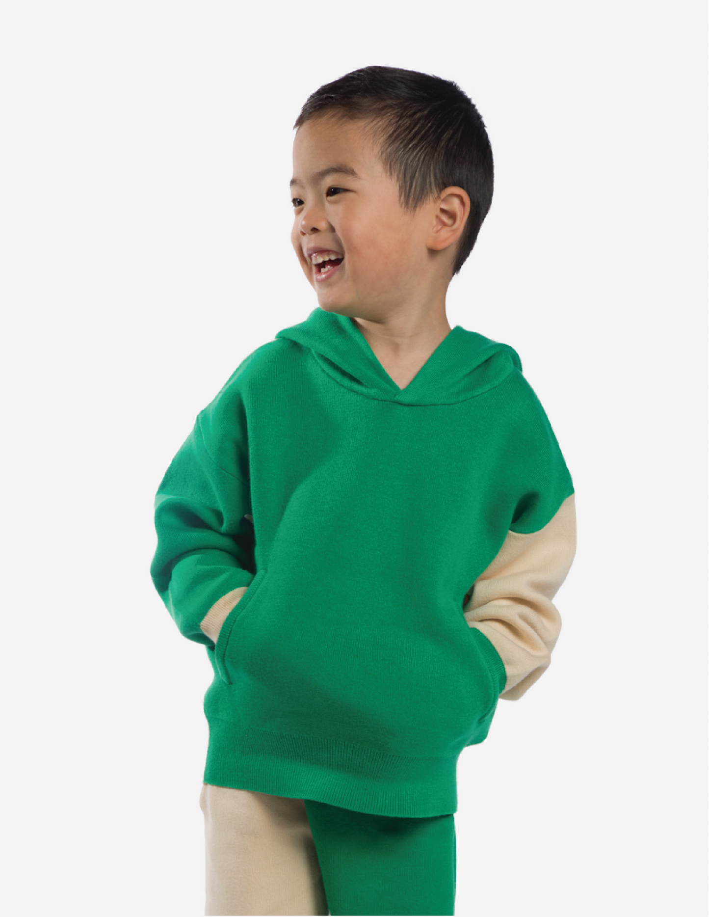 LITTLE HOODIE: Emerald